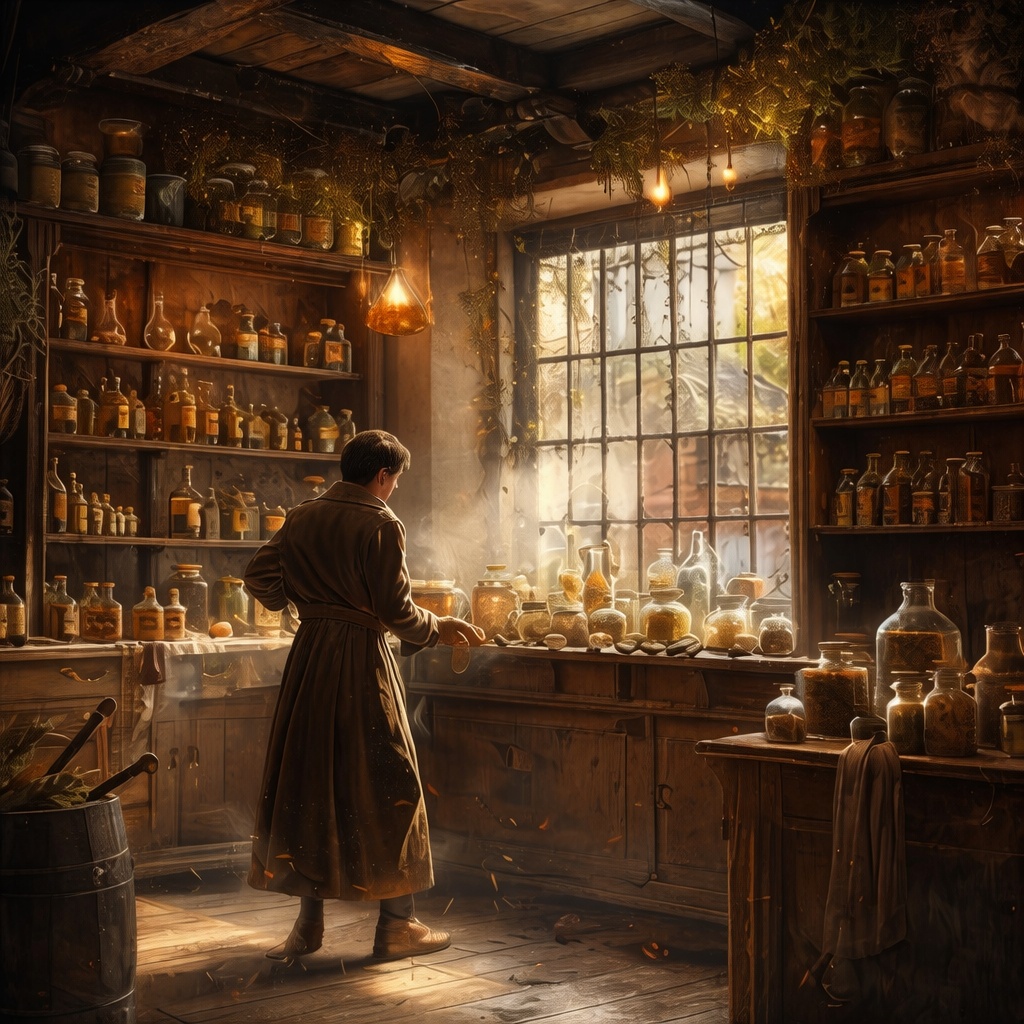 Ebsworth NPC vendor location in the Apothecary building at Hopeport Brighter Shores