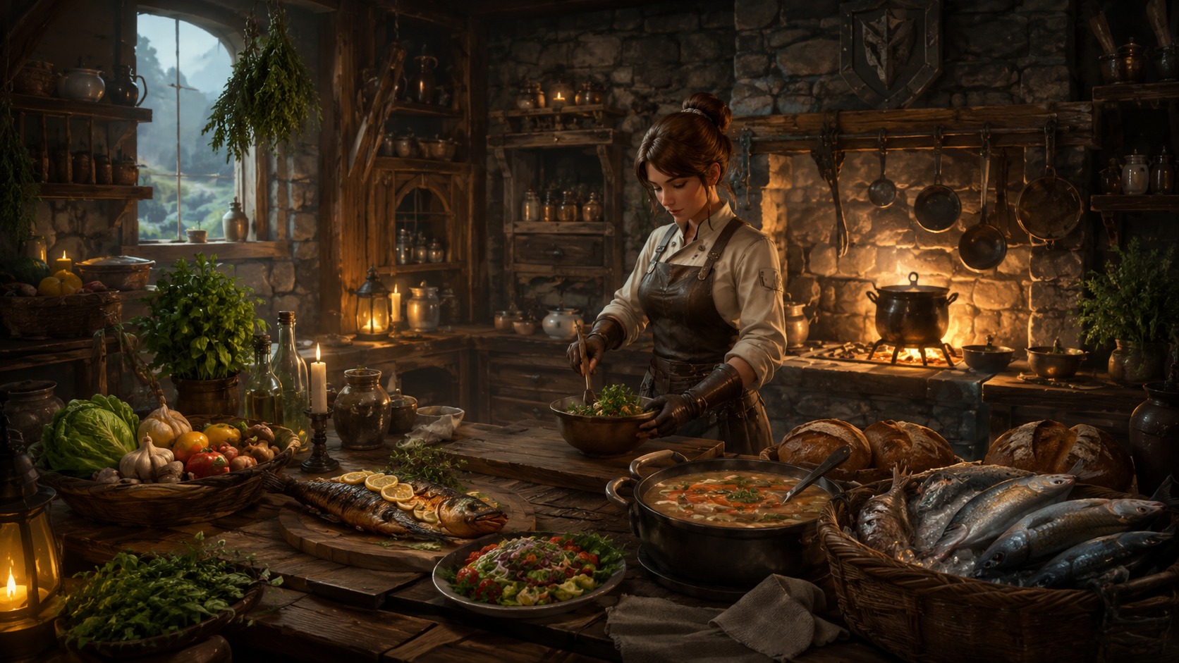 Cooking profession illustration for a Brighter Shores Chef profession guide