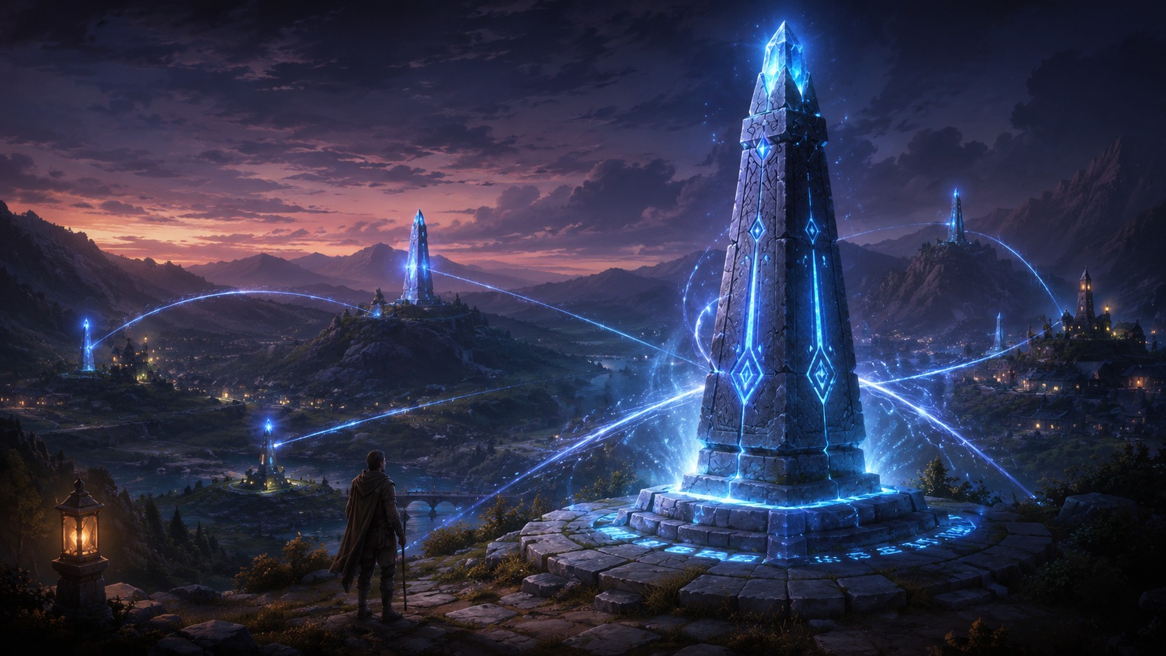 Magical obelisk illustration for a Brighter Shores obelisk guide