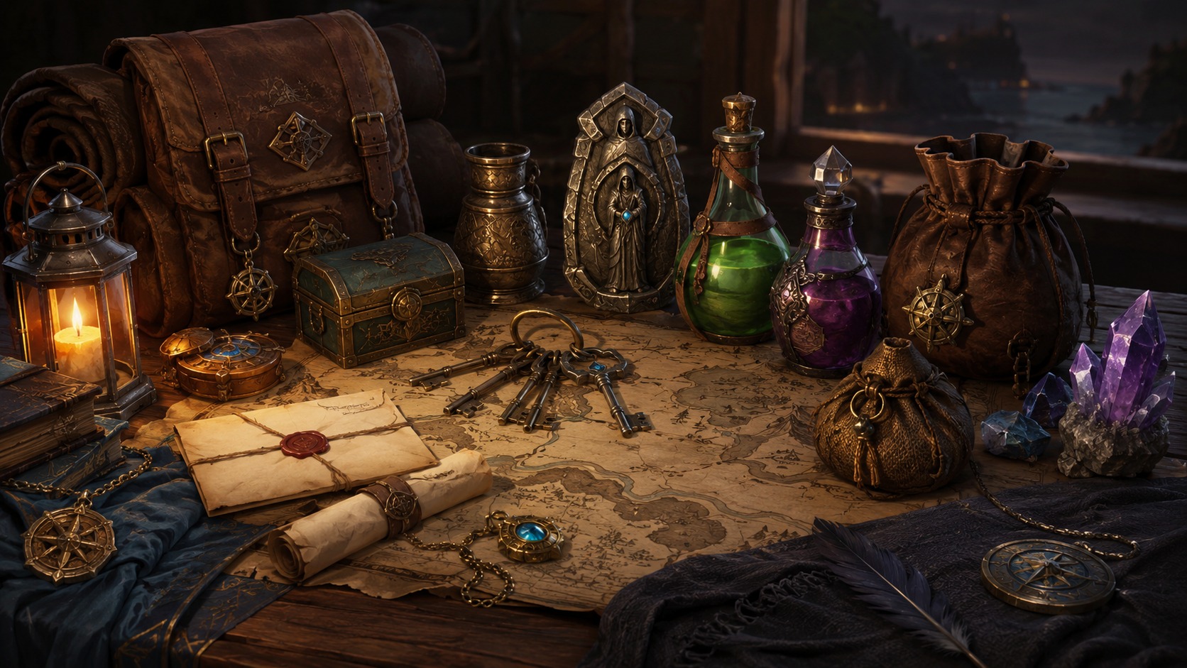 Quest item collection illustration for a Brighter Shores quest items guide
