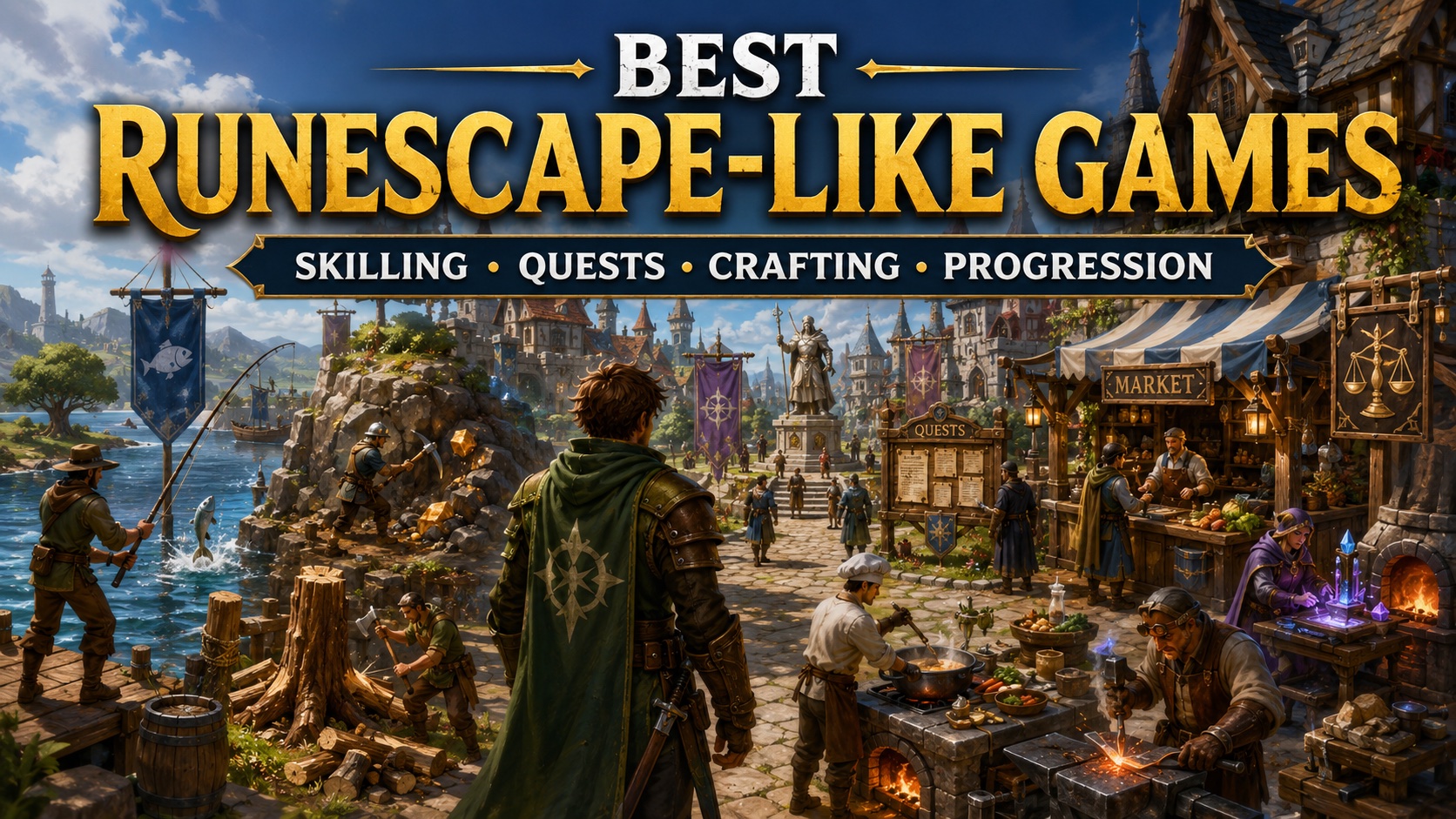 RuneScape-like fantasy games with skilling and progression