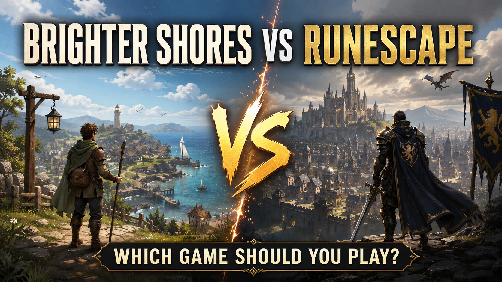 Brighter Shores vs RuneScape fantasy MMO comparison